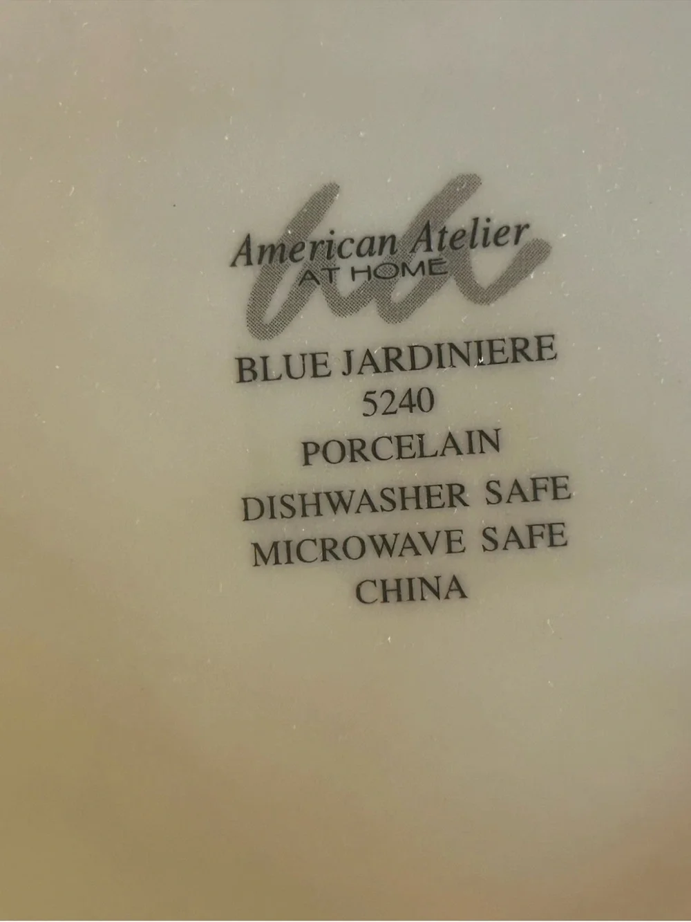 4 American Atelier At Home Blue Jardiniere  Dessert Plates 5240 In Box